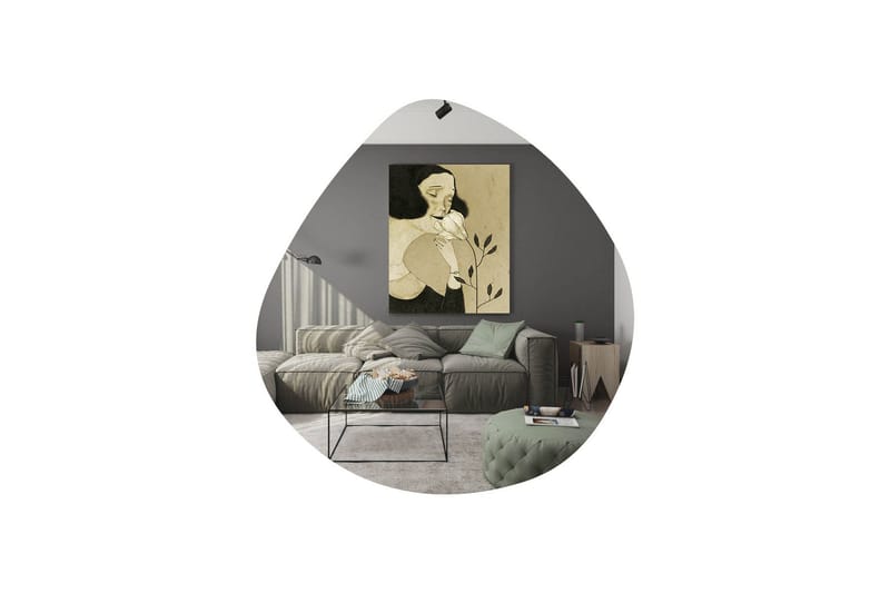 Omilo Spegel 60 cm Asymmetrisk - Svart - Inredning & dekor - Speglar - Väggspegel