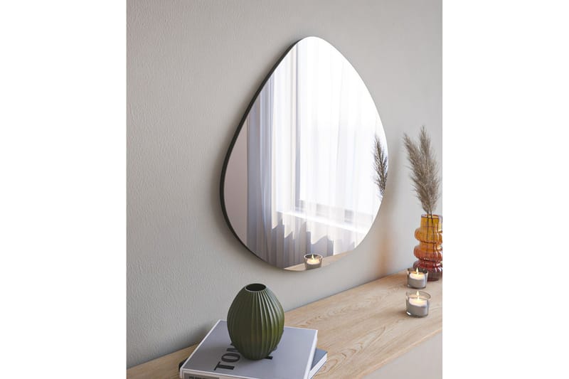 Omilo Spegel 60 cm Asymmetrisk Svart - Inredning & dekor - Speglar - Väggspegel