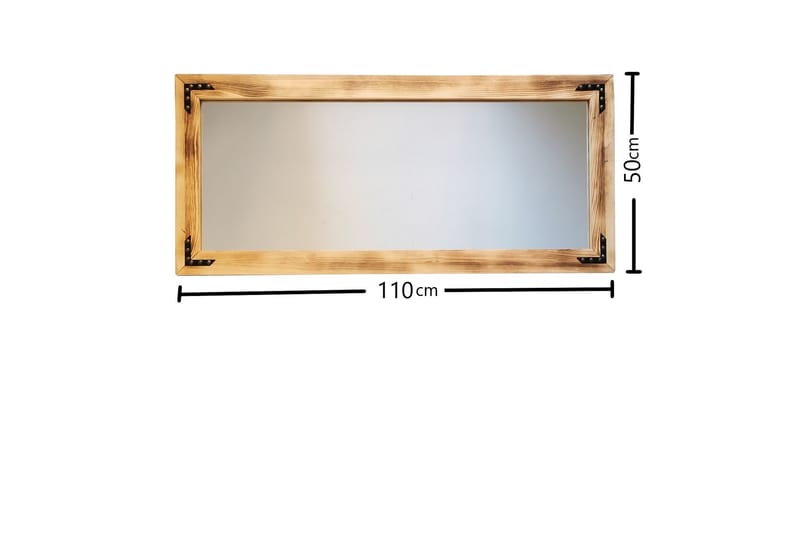 PALOMARES Dekorationsspegel 110 cm Valnöt - Väggspegel