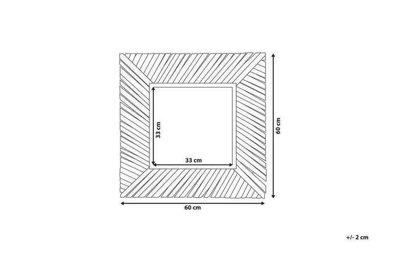 Pashel Spegel 60x60 cm - Trä/Natur - Inredning & dekor - Speglar - Väggspegel