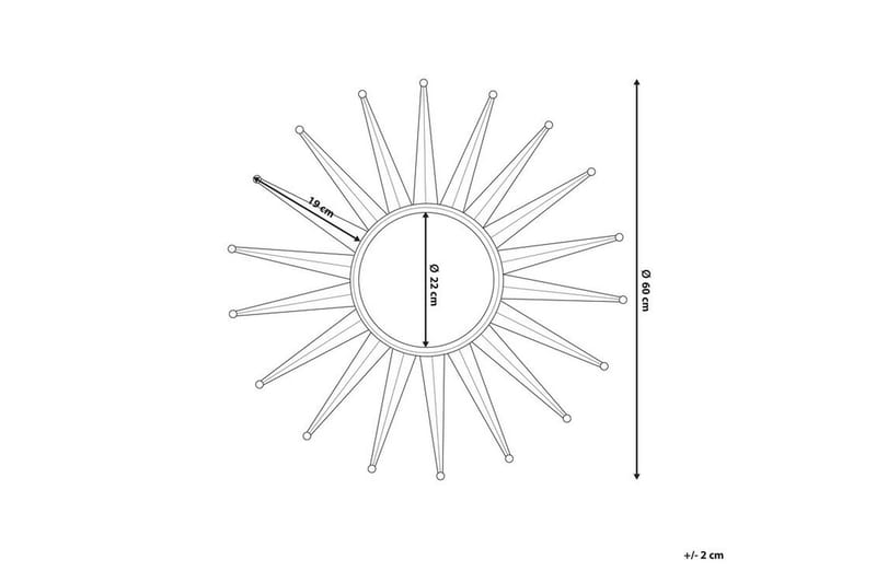 PERELLI Spegel 60 cm - Inredning & dekor - Speglar - Väggspegel