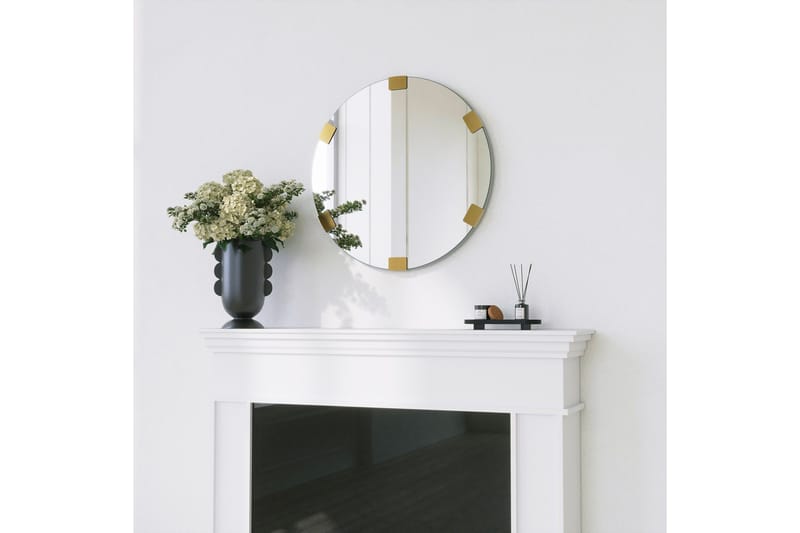 Porp Spegel 60 cm Rund, Guld