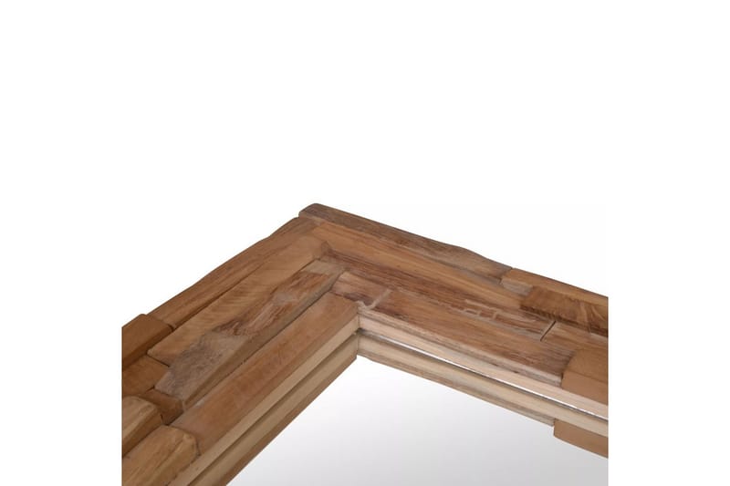 Prydnadsspegel teak 90x60 cm rektangulär - Brun - Inredning & dekor - Speglar - Väggspegel