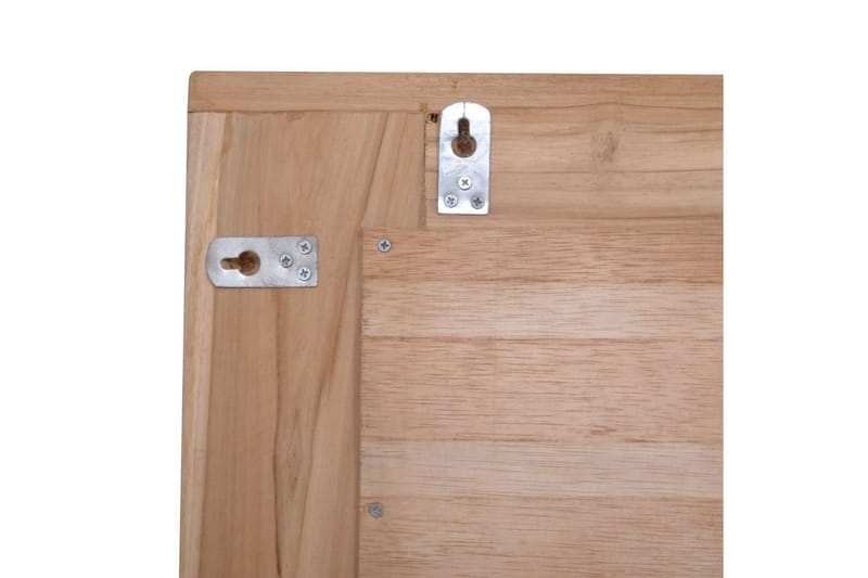 Prydnadsspegel teak 90x60 cm rektangulär - Brun - Inredning & dekor - Speglar - Väggspegel