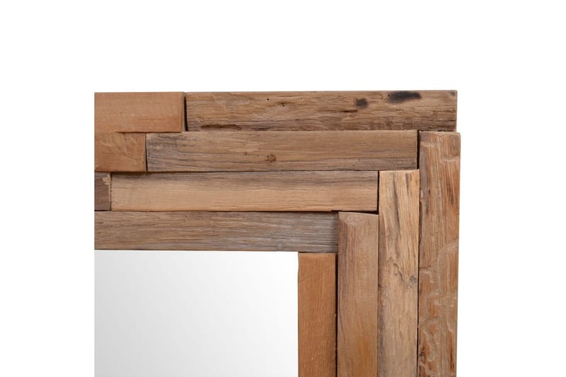 Prydnadsspegel teak 90x60 cm rektangulär - Brun - Inredning & dekor - Speglar - Väggspegel