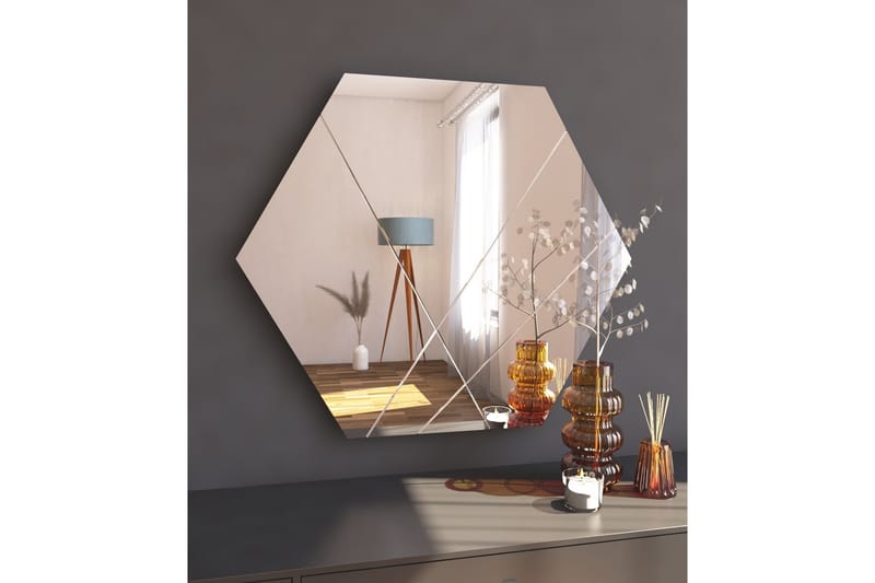 Rubby Spegel 70 cm Rektangulär Vit - Väggspegel