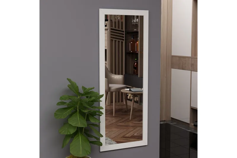 Rubo Spegel 40 cm Rektangulär, Vit