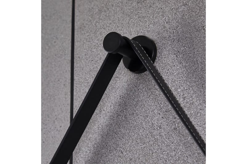 Rund spegel med hängrem Rund 60 cm Svart - Inredning & dekor - Speglar - Väggspegel