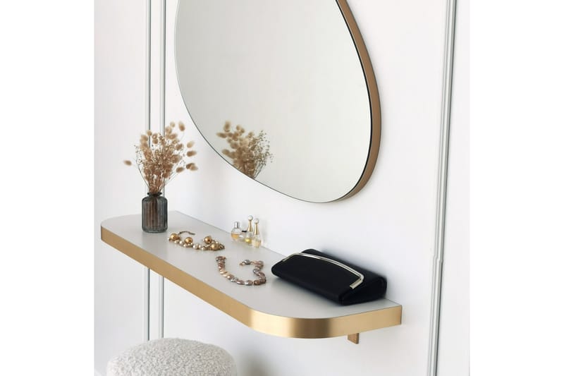 Ruzina Spegel 90 cm Rektangulär Guld - Väggspegel