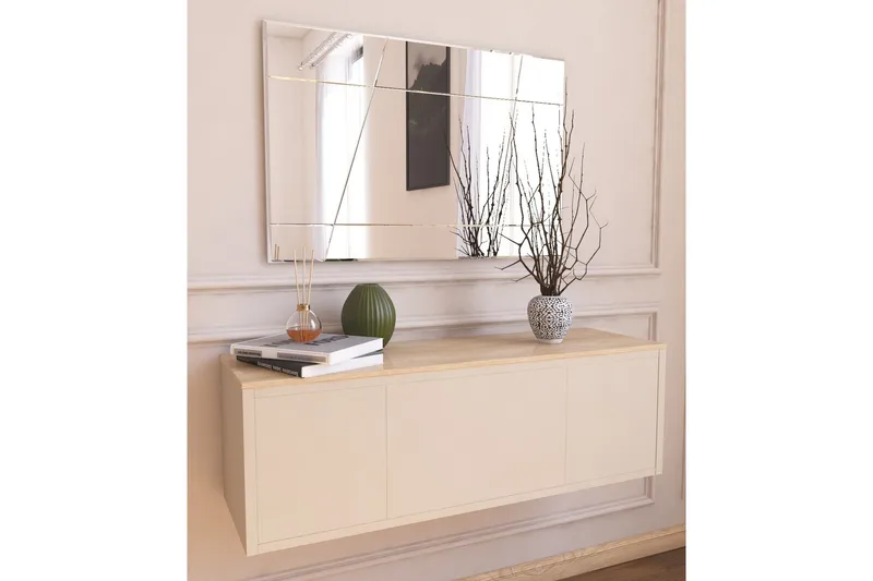 Sachi Spegel 50 cm Rektangulär, Vit