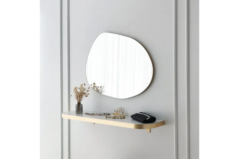 Samtens Spegel 75 cm Rektangulär - Guld - Inredning & dekor - Speglar - Väggspegel