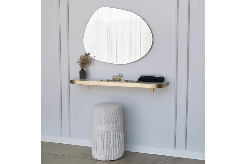 Samtens Spegel 75 cm Rektangulär - Guld - Inredning & dekor - Speglar - Väggspegel