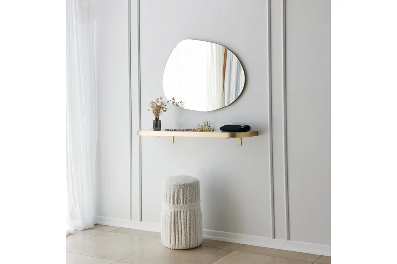 Samtens Spegel 75 cm Rektangulär - Guld - Inredning & dekor - Speglar - Väggspegel