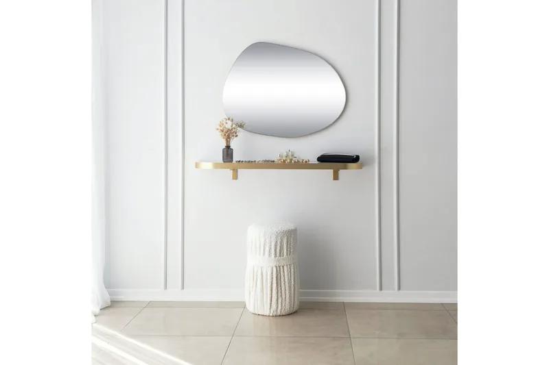 Samtens Spegel 75 cm Rektangulär - Guld - Inredning & dekor - Speglar - Väggspegel