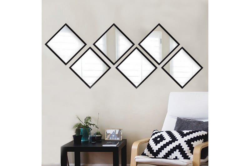 Sarata Spegel - Silver/Svart - Inredning & dekor - Speglar - Väggspegel