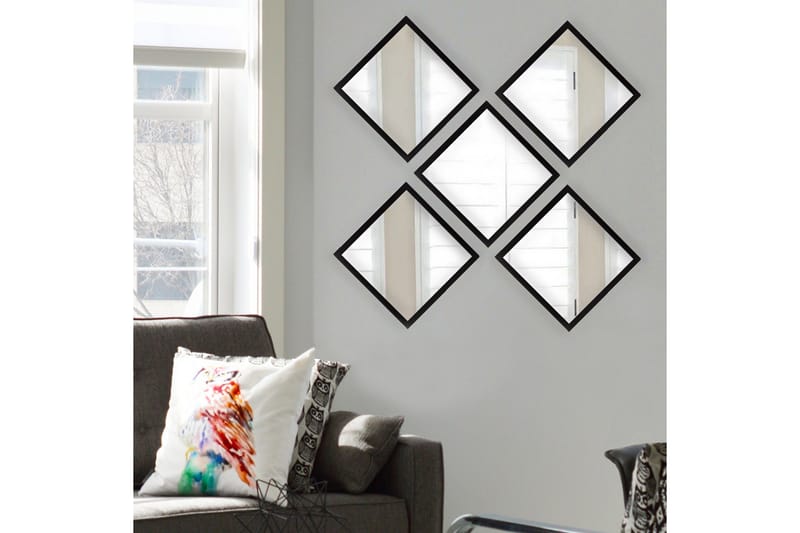 Sarata Spegel - Silver/Svart - Inredning & dekor - Speglar - Väggspegel