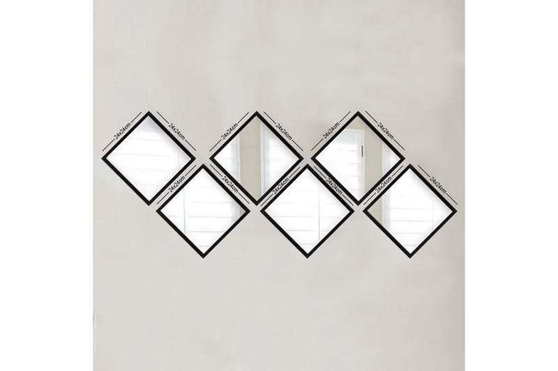 Sarata Spegel, Silver/Svart