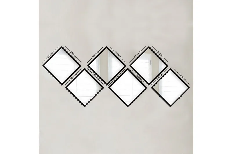 Sarata Spegel, Silver/Svart