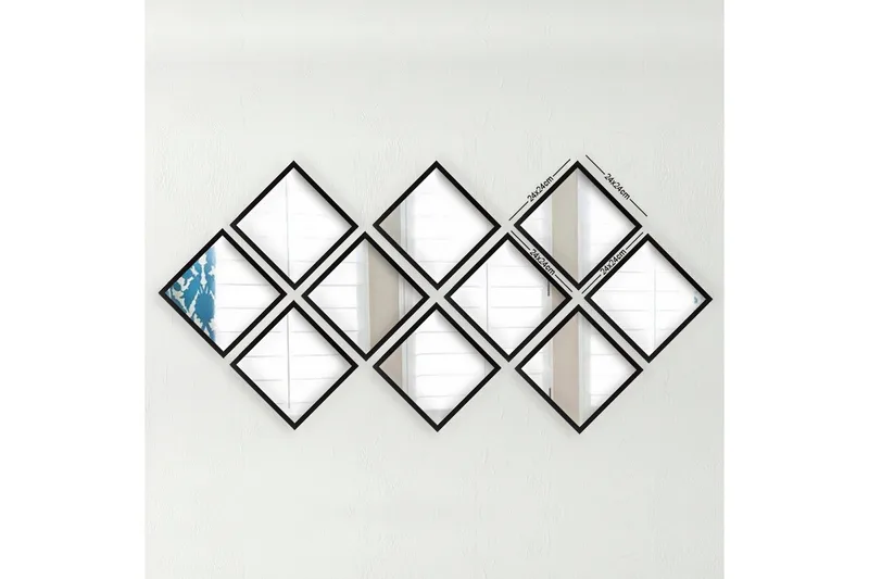 Sarata Spegel, Silver/Svart