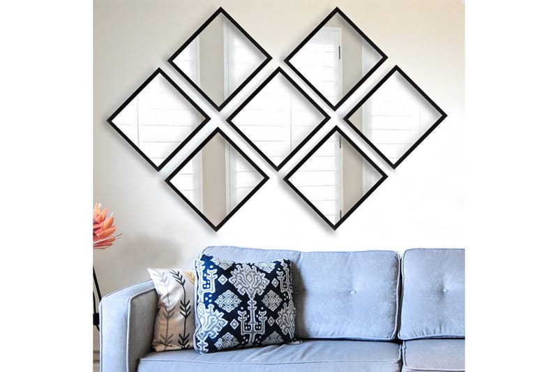 Sarata Spegel - Silver/Svart - Inredning & dekor - Speglar - Väggspegel