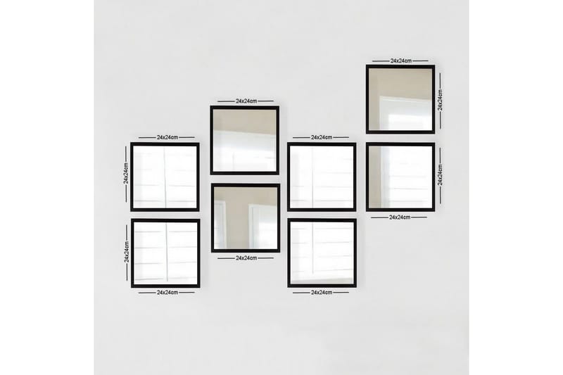 Sarata Spegel - Silver/Svart - Inredning & dekor - Speglar - Väggspegel