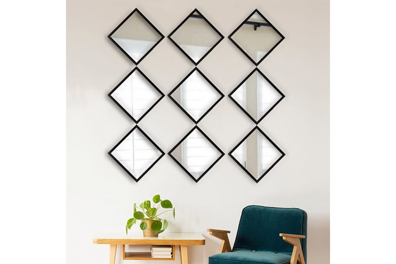 Sarata Spegel - Silver/Svart - Inredning & dekor - Speglar - Väggspegel