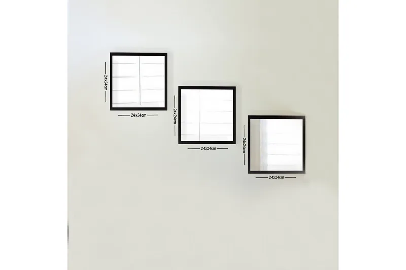 Sarata Spegel, Silver/Svart