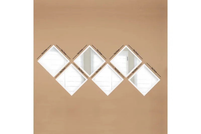 Sarata Spegel, Vit/Silver