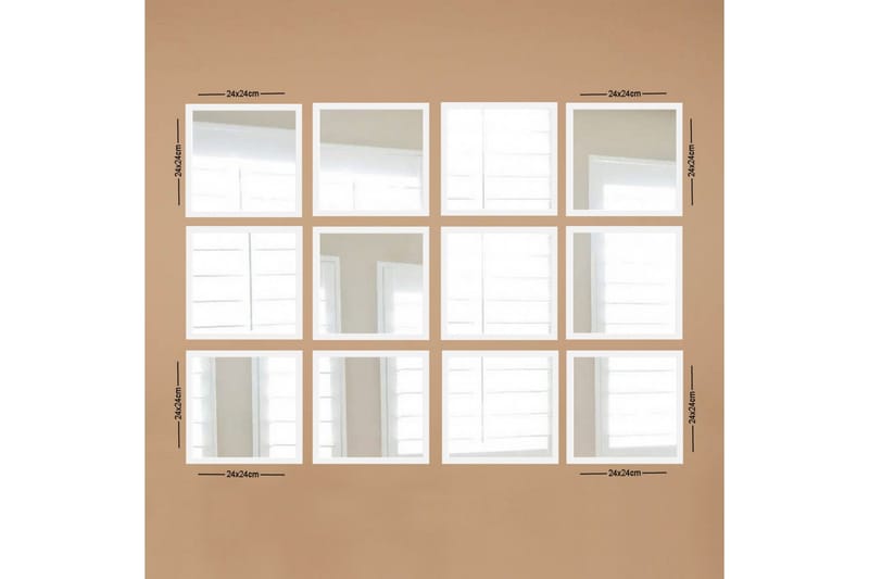 Sarata Spegel, Vit/Silver