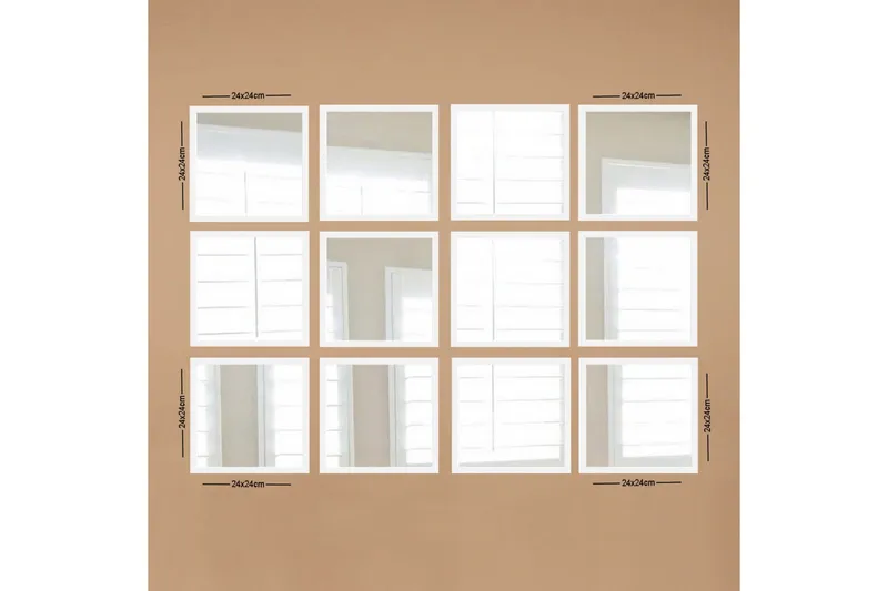 Sarata Spegel, Vit/Silver