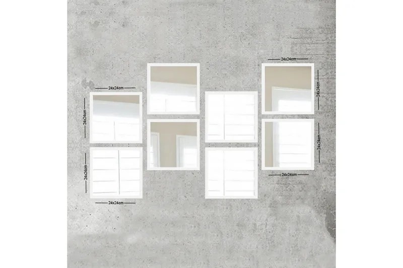 Sarata Spegel, Vit/Silver