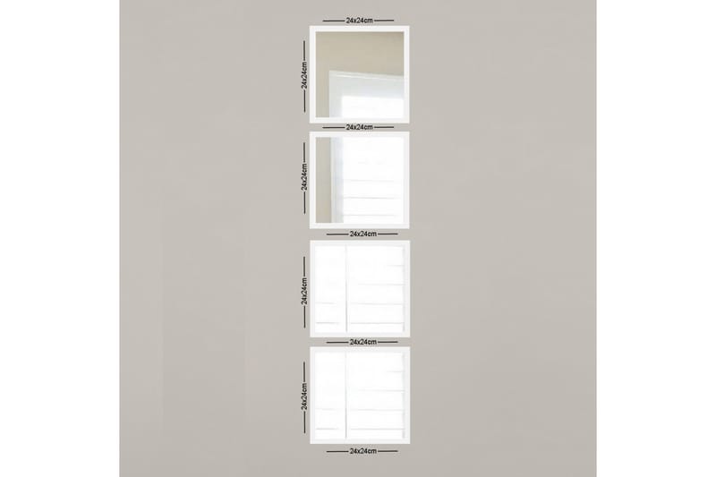 Sarata Spegel, Vit/Silver