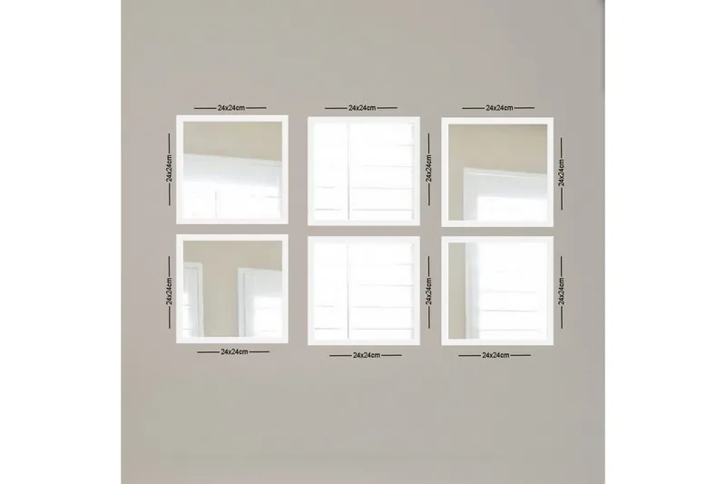 Sarata Spegel, Vit/Silver