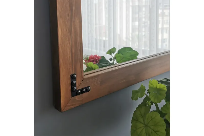 Shakeil Dekorationsspegel 50 cm - Valnöt - Inredning & dekor - Speglar - Väggspegel
