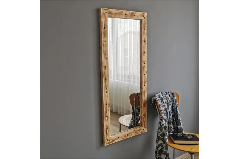 Sheritha Dekorationsspegel 50 cm - Valnöt - Inredning & dekor - Speglar - Väggspegel