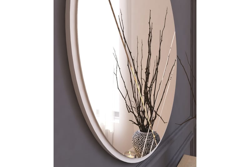 Smooth Spegel 60 cm Rund Vit - Inredning & dekor - Speglar - Väggspegel