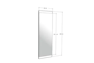 Spegel 40x120 cm - Valnöt - Inredning & dekor - Speglar - Väggspegel