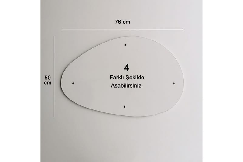 Spegel 50x76 cm - Svart - Inredning & dekor - Speglar - Väggspegel