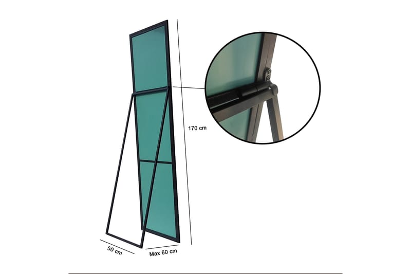 Spegel 60x50 cm - Svart - Inredning & dekor - Speglar - Väggspegel