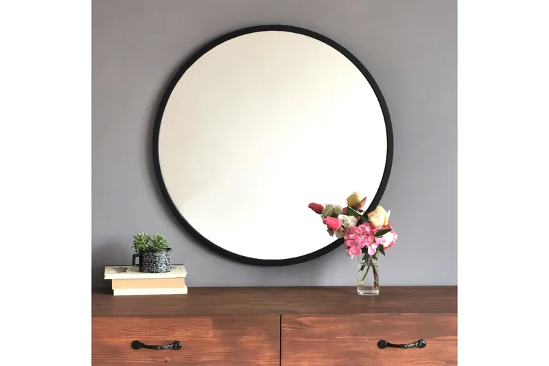 Spegel 60x60 cm - Metall/Svart - Inredning & dekor - Speglar - Väggspegel