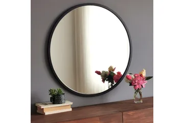 Spegel 60x60 cm - Metall/Svart - Inredning & dekor - Speglar - Väggspegel