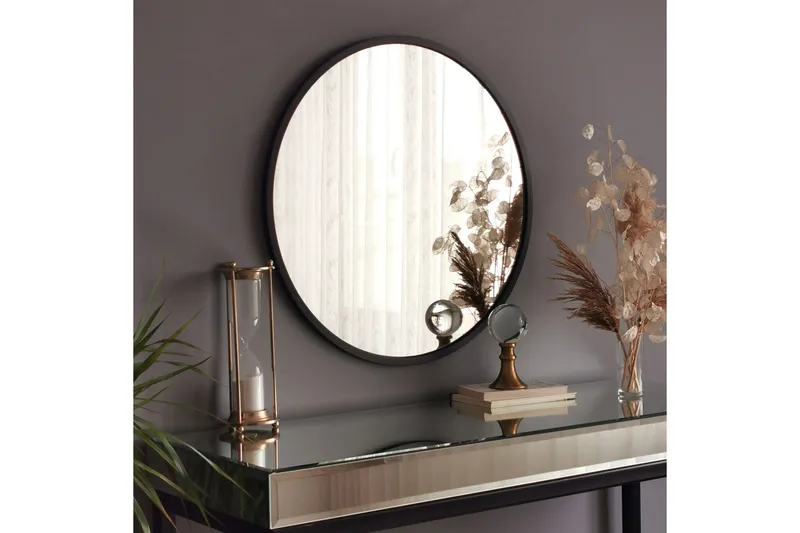 Spegel 60x60 cm - Metall/Svart - Inredning & dekor - Speglar - Väggspegel