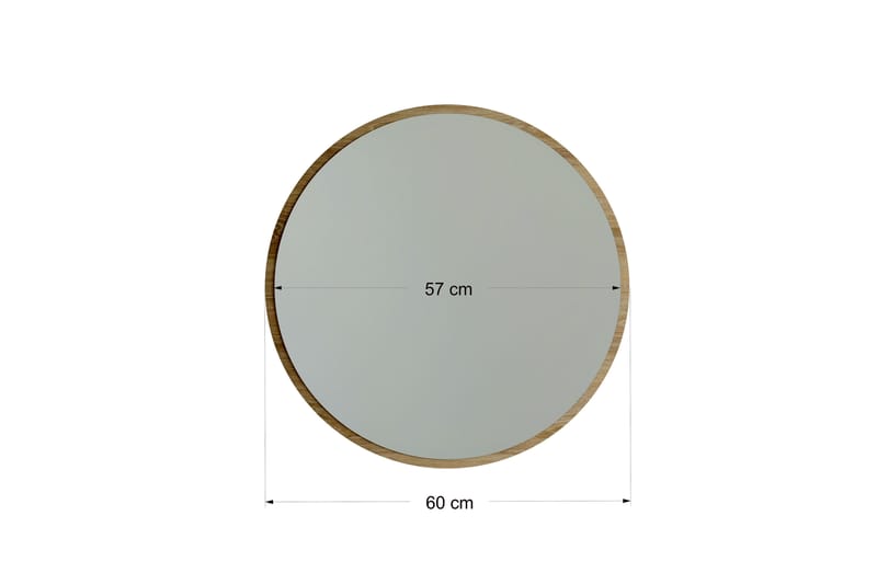 SPEGEL 60x60 cm Valnöt - Väggspegel