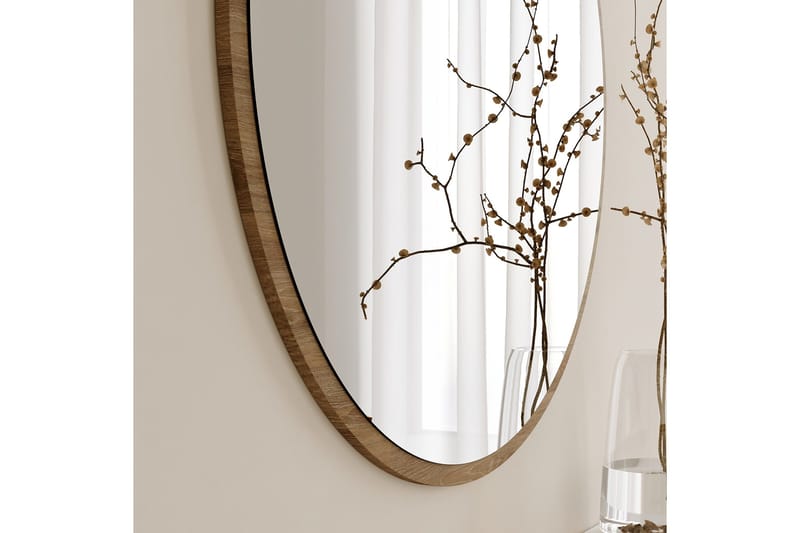 Spegel 60x60 cm - Valnöt - Inredning & dekor - Speglar - Väggspegel