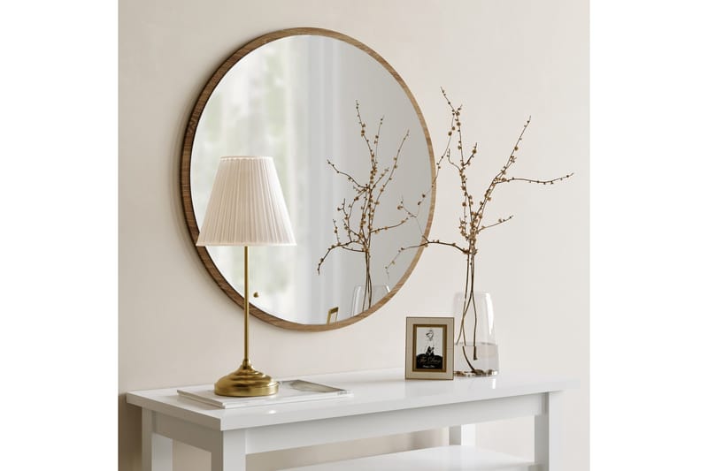 Spegel 60x60 cm - Valnöt - Inredning & dekor - Speglar - Väggspegel