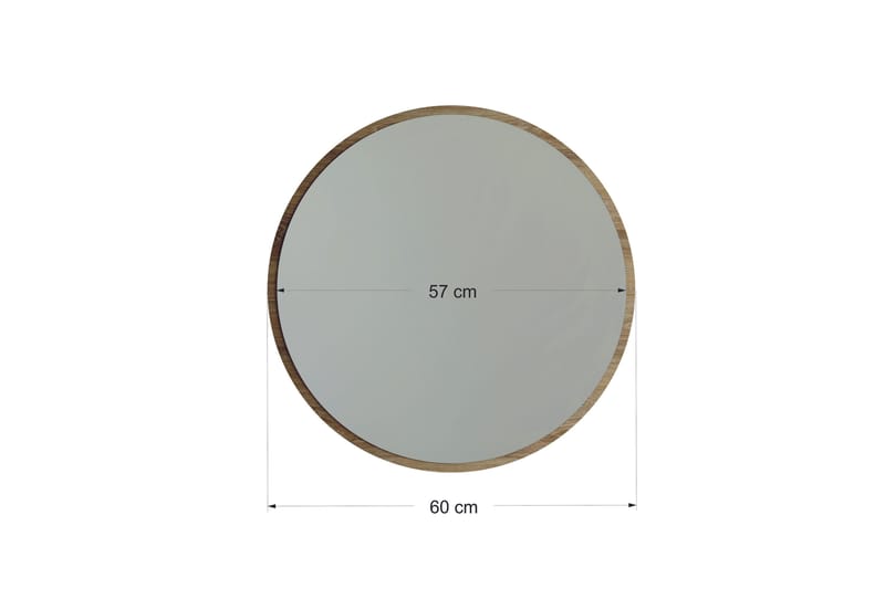 Spegel 60x60 cm - Valnöt - Inredning & dekor - Speglar - Väggspegel