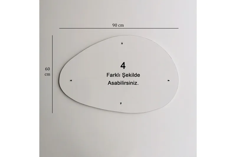 Spegel 60x90 cm - Svart - Inredning & dekor - Speglar - Väggspegel