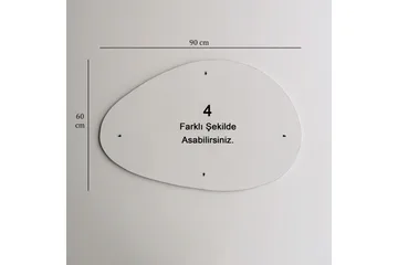 Spegel 60x90 cm - Svart - Inredning & dekor - Speglar - Väggspegel