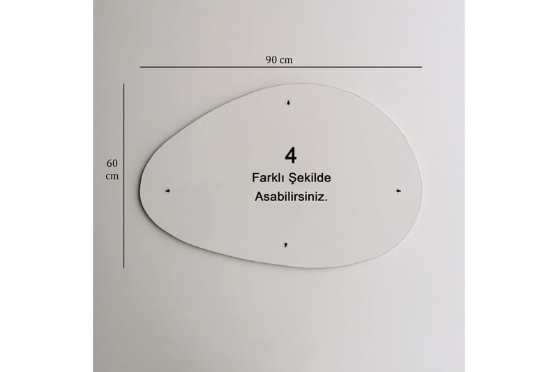 Spegel 60x90 cm - Svart - Inredning & dekor - Speglar - Väggspegel