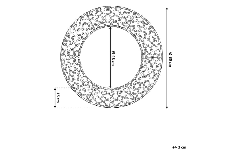 Spegel 80 cm guld BOURDON - Guld - Inredning & dekor - Speglar - Väggspegel
